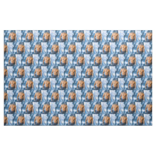 SlipperyJoe's shirtless hairy Latin Man sexy beard Fabric