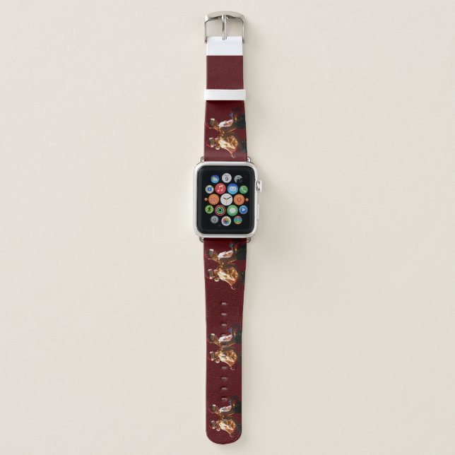 SlipperyJoe's shirtless men back-to-back Christmas Apple Watch Band (Front)