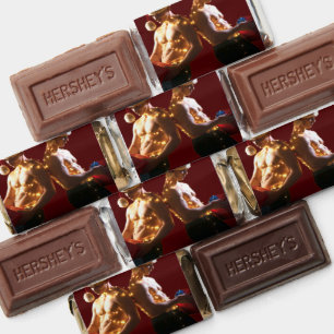 SlipperyJoe's shirtless men back-to-back Christmas Hershey's Miniatures