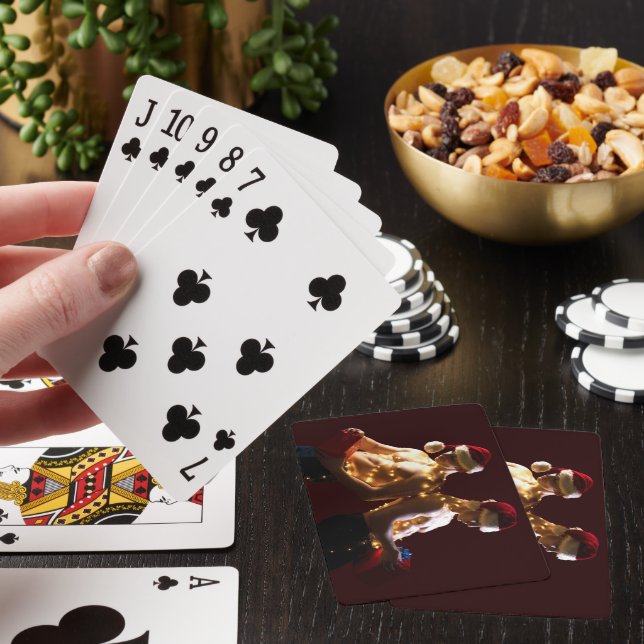 SlipperyJoe's shirtless men back-to-back Christmas Poker Cards (In Situ)