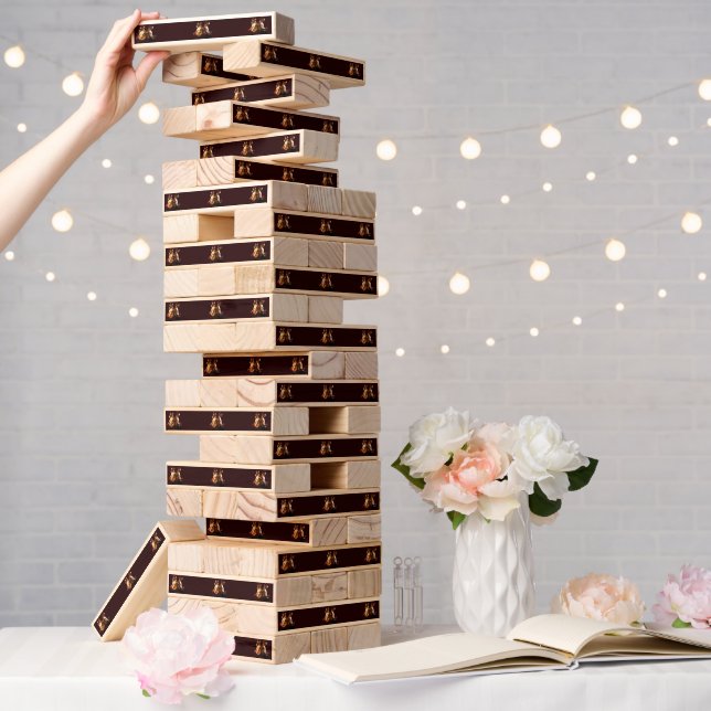 SlipperyJoe's shirtless men back-to-back Christmas Topple Tower (Wedding)