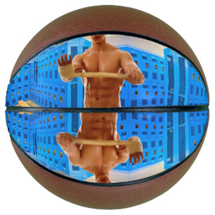 SlipperyJoe's shirtless muscular man abs chest sho Basketball