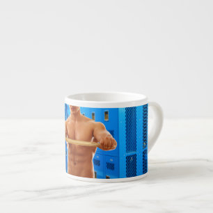 SlipperyJoe's shirtless muscular man abs chest sho Espresso Cup