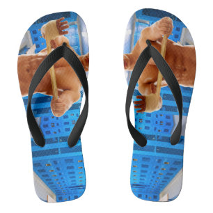 SlipperyJoe's shirtless muscular man abs chest sho Flip Flops