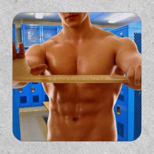 SlipperyJoe's shirtless muscular man abs chest sho Patch