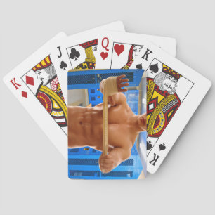 SlipperyJoe's shirtless muscular man abs chest sho Poker Cards