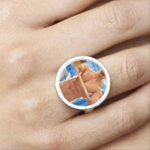 SlipperyJoe's shirtless muscular man abs chest sho Ring