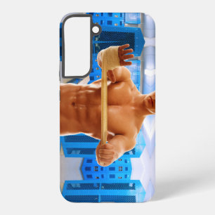 SlipperyJoe's shirtless muscular man abs chest sho Samsung Galaxy S22+ Case