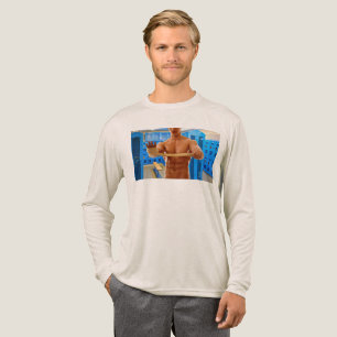 SlipperyJoe's shirtless muscular man abs chest sho Tri-Blend Shirt