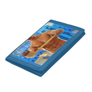 SlipperyJoe's shirtless muscular man abs chest sho Trifold Wallet