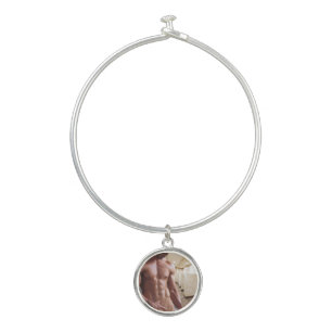SlipperyJoe's shirtless muscular man torso sixpack Bangle Bracelet