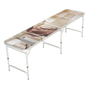 SlipperyJoe's shirtless muscular man torso sixpack Beer Pong Table