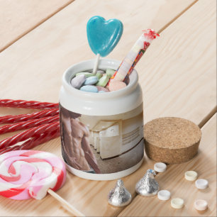 SlipperyJoe's shirtless muscular man torso sixpack Candy Jar
