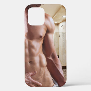 SlipperyJoe's shirtless muscular man torso sixpack iPhone 12 Pro Case