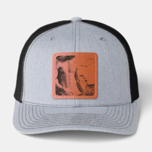 SlipperyJoe's shirtless muscular man torso sixpack Leather Patch Hat