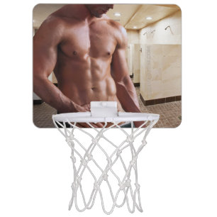 SlipperyJoe's shirtless muscular man torso sixpack Mini Basketball Hoop