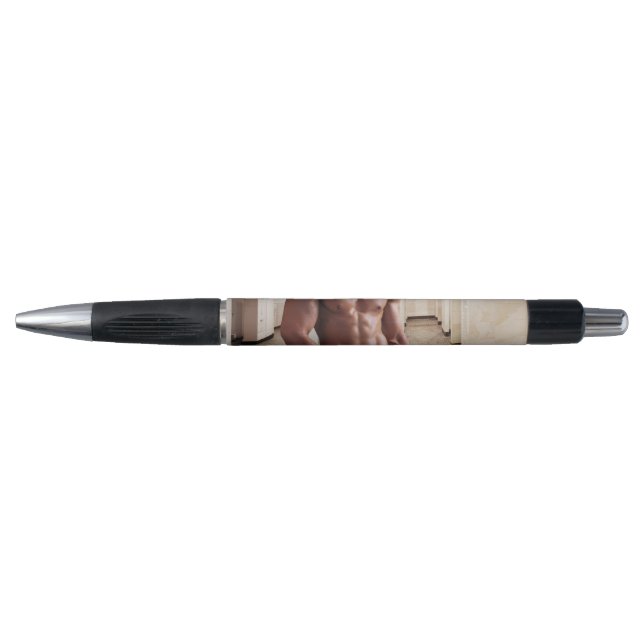 SlipperyJoe's shirtless muscular man torso sixpack Pen (Front)