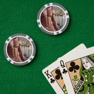 SlipperyJoe's shirtless muscular man torso sixpack Poker Chips