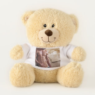 SlipperyJoe's shirtless muscular man torso sixpack Teddy Bear