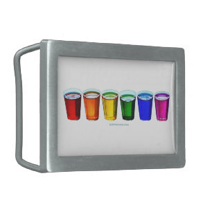 SlipperyJoe's shot glasses six cups arranged horiz Belt Buckle