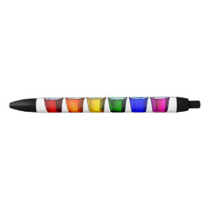 SlipperyJoe's shot glasses six cups arranged horiz Pen