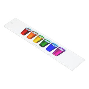SlipperyJoe's shot glasses six cups arranged horiz Ruler