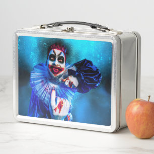 SlipperyJoe's sinister Halloween clown figure smea Metal Lunch Box