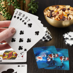 SlipperyJoe's sinister Halloween clown figure smea Poker Cards