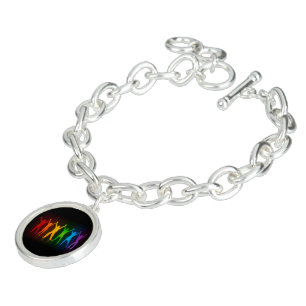 Slipperyjoe's six standing silhouettes arms raised bracelet