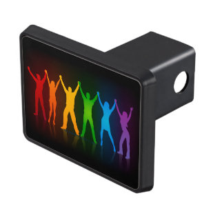 Slipperyjoe's six standing silhouettes arms raised hitch cover