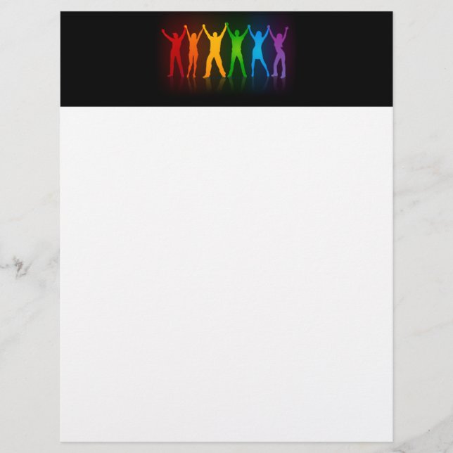 Slipperyjoe's six standing silhouettes arms raised letterhead (Front)