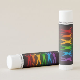 Slipperyjoe's six standing silhouettes arms raised lip balm