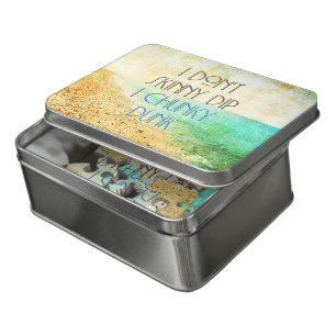 SlipperyJoe's Skinny Dip beach water vintage Chunk Jigsaw Puzzle