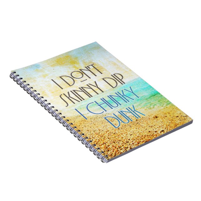 SlipperyJoe's Skinny Dip Chunky Dunk clear blue wa Notebook (Right Side)