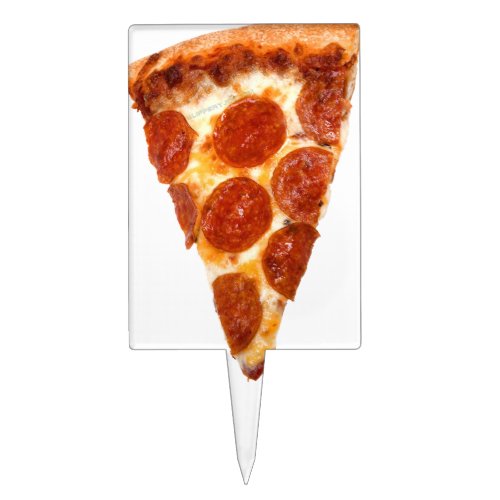 SlipperyJoes Sliced Pizza pepperoni cheese delici Cake Topper