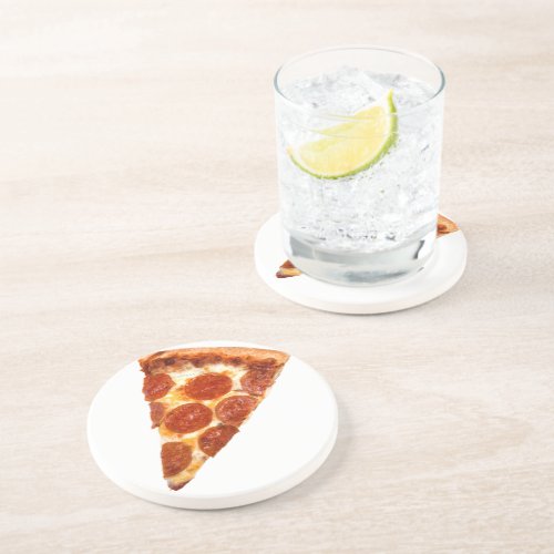 SlipperyJoes Sliced Pizza pepperoni cheese delici Coaster