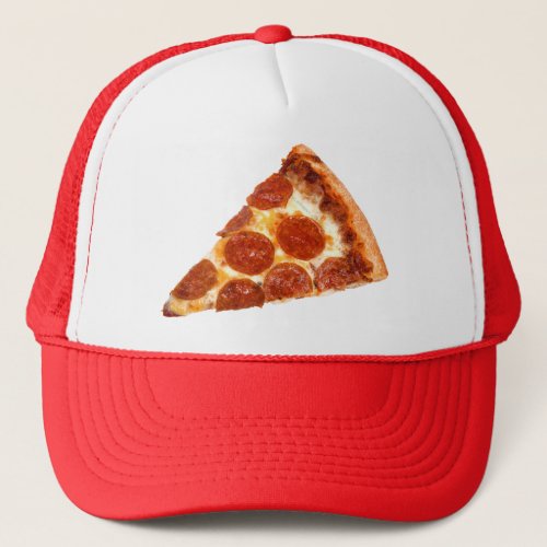 SlipperyJoes Sliced Pizza pepperoni cheese delici Trucker Hat