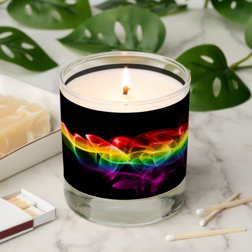 SlipperyJoes smoke vapor ripple rainbow colors ce Scented Candle