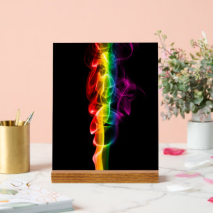 SlipperyJoe's smoke vivid rainbow-colors celebrate Acrylic Sign