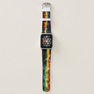 SlipperyJoe's smoke vivid rainbow-colors celebrate Apple Watch Band