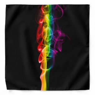 SlipperyJoe's smoke vivid rainbow-colors celebrate Bandana