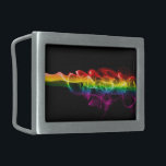 SlipperyJoe's smoke vivid rainbow-colors celebrate Belt Buckle<br><div class="desc">SlipperyJoe's smoke vivid rainbow-colors celebrate love artistic visually striking pattern gay pride gifts LGBTQIA vibrant colorful light trails dynamic flowing shapes movement energy red yellow green blue purple</div>