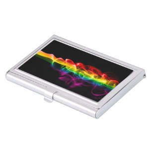 SlipperyJoe's smoke vivid rainbow-colors celebrate Business Card Case