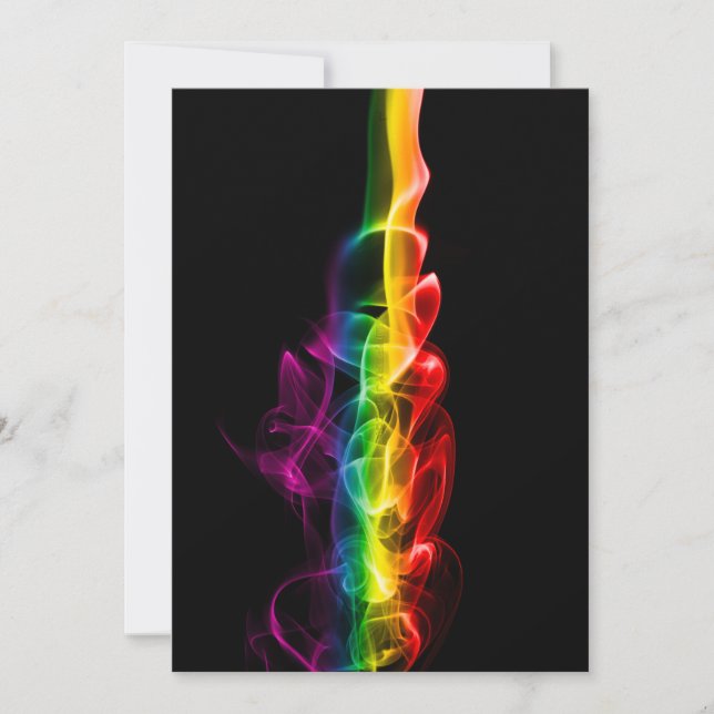 SlipperyJoe's smoke vivid rainbow-colors celebrate Holiday Card (Front)