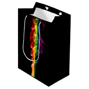 SlipperyJoe's smoke vivid rainbow-colors celebrate Medium Gift Bag