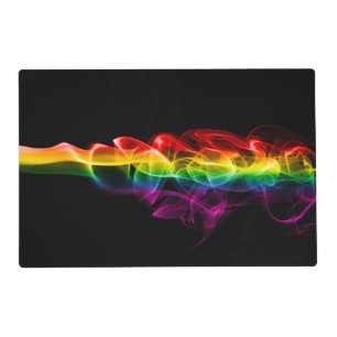 SlipperyJoe's smoke vivid rainbow-colors celebrate Placemat