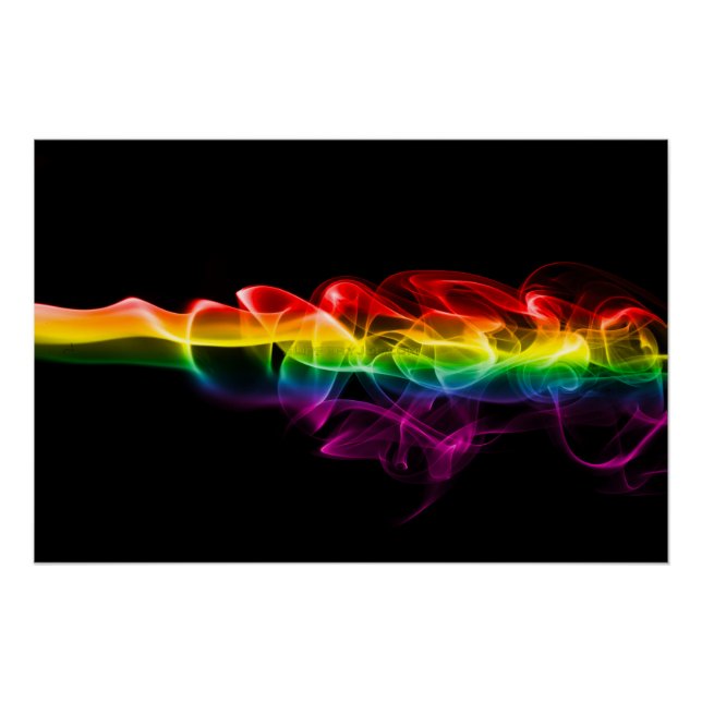 SlipperyJoe's smoke vivid rainbow-colors celebrate Poster (Front)
