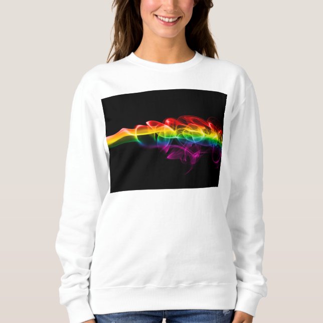 SlipperyJoe's smoke vivid rainbow-colors celebrate Sweatshirt (Front)