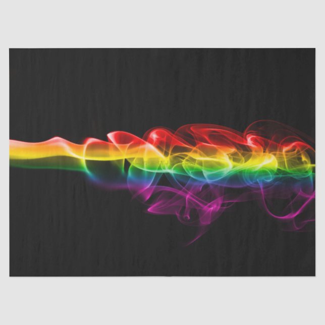 SlipperyJoe's smoke vivid rainbow-colors celebrate Tissue Paper (Front)
