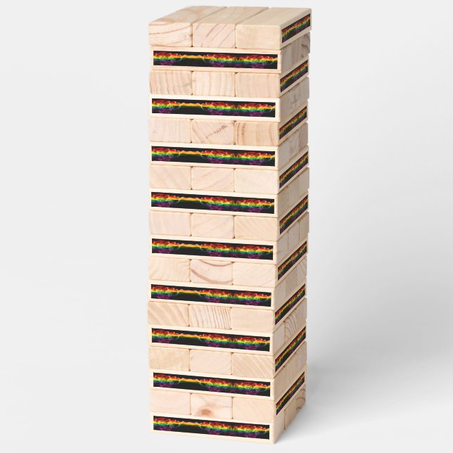 SlipperyJoe's smoke vivid rainbow-colors celebrate Topple Tower (Assembled)